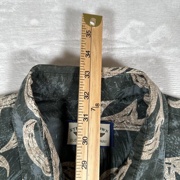 Straight Down Shirt Men Size XL Short Sleeve Hawaiian 100% Cotton Made in USA - Picture 9 of 11